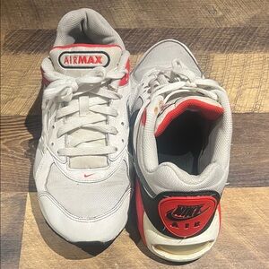Nike Air Max White and Red Shoes